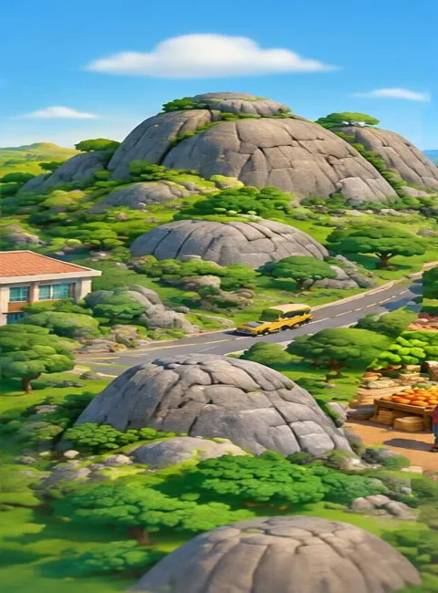 Illustrated Shere Hills neighbourhood